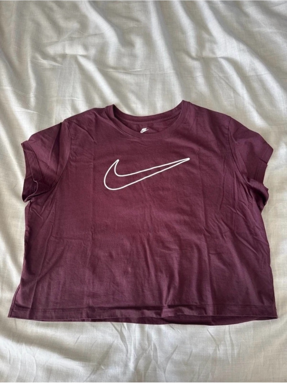 Nike Women's Burgundy Short-Sleeve Swoosh Tee